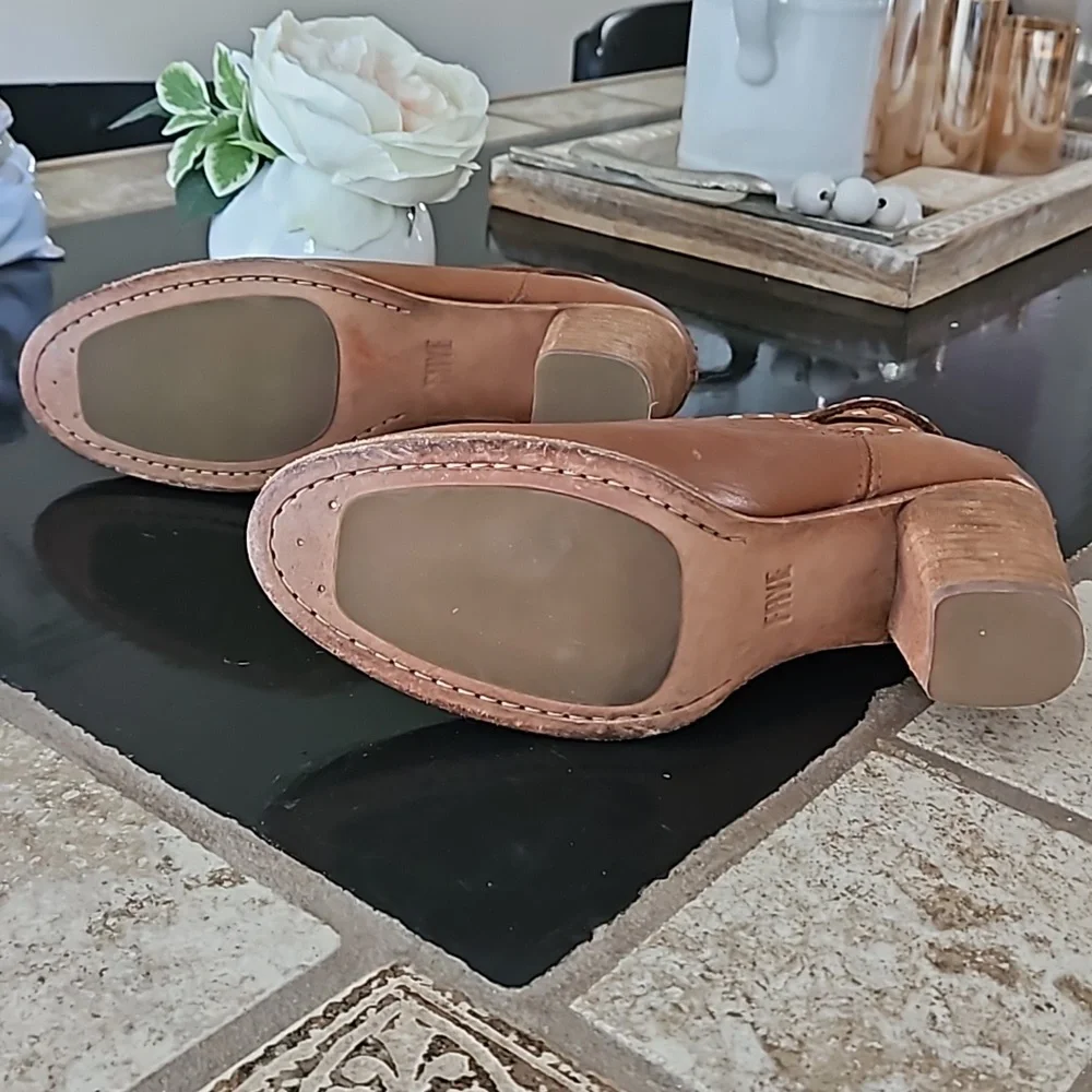 Frye Naomi Pickstitch Whiskey Colored Leather Ankle Boots - Picture 4 of 11